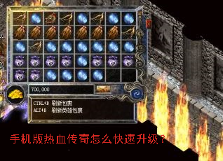 手机版热血传奇怎么快速升级? 手机版热血传奇怎么快速升级?