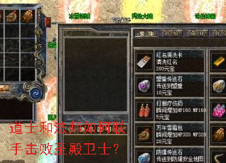 道士和法师如何联手击败圣殿卫士? 道士和法师如何联手击败圣殿卫士?