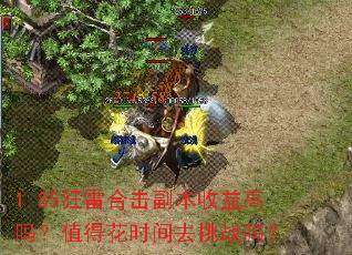 1.85狂雷合击副本收益高吗?值得花时间去挑战吗? 1.85狂雷合击副本收益高吗?值得花时间去挑战吗?