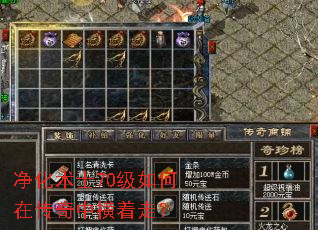 净化术士70级如何在传奇中横着走? 净化术士70级如何在传奇中横着走?