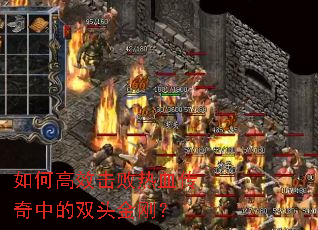 如何高效击败热血传奇中的双头金刚? 如何高效击败热血传奇中的双头金刚?