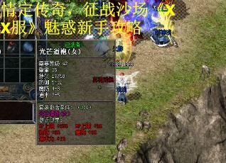 情定传奇，征战沙场《XX服》魅惑新手攻略