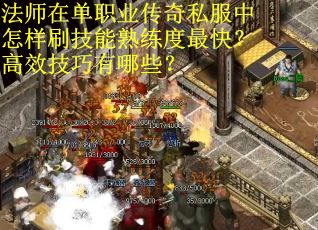 法师在单职业传奇私服中怎样刷技能熟练度最快？高效技巧有哪些？