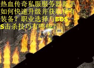 热血传奇私服服务器新手如何快速升级并获取稀有装备？职业选择与BOSS击杀技巧有哪些？