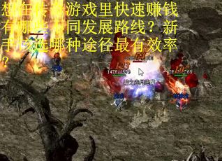 想在传奇游戏里快速赚钱有哪些不同发展路线？新手该选哪种途径最有效率？