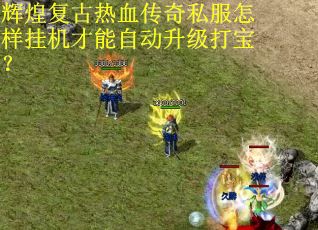 辉煌复古热血传奇私服怎样挂机才能自动升级打宝？