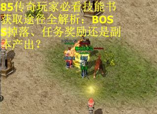 85传奇玩家必看技能书获取途径全解析：BOSS掉落、任务奖励还是副本产出？