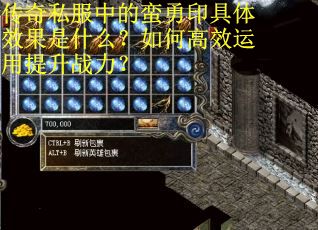 传奇私服中的蛮勇印具体效果是什么？如何高效运用提升战力？