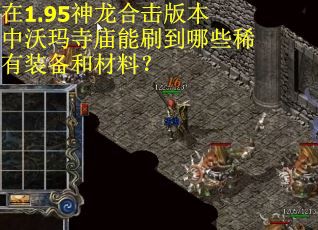在1.95神龙合击版本中沃玛寺庙能刷到哪些稀有装备和材料？